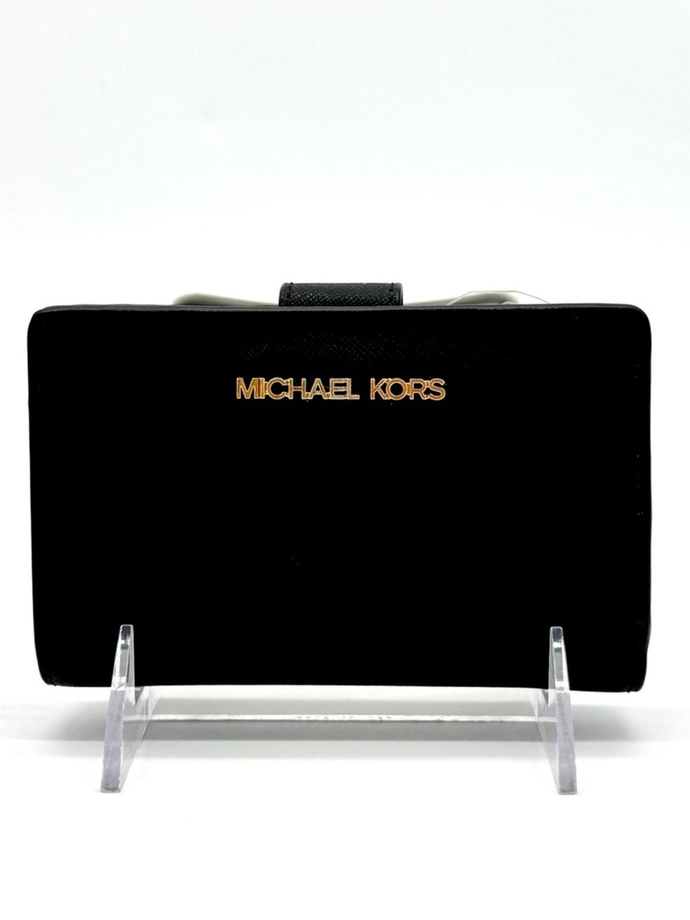 Michael Kors Black Wallet with Gold Signature Hardware